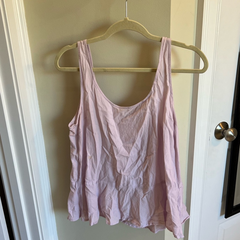 Lavender peplum top